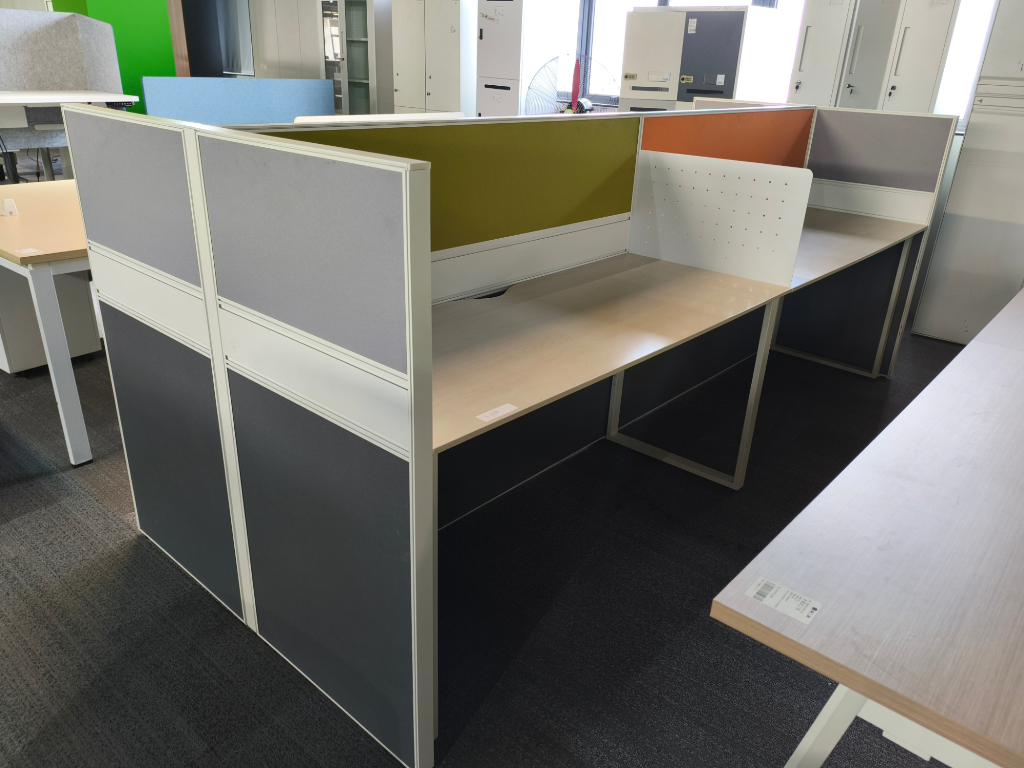 国誉Kokuyo二手办公桌开放式工位员工电脑桌职员桌长条桌子屏风工位