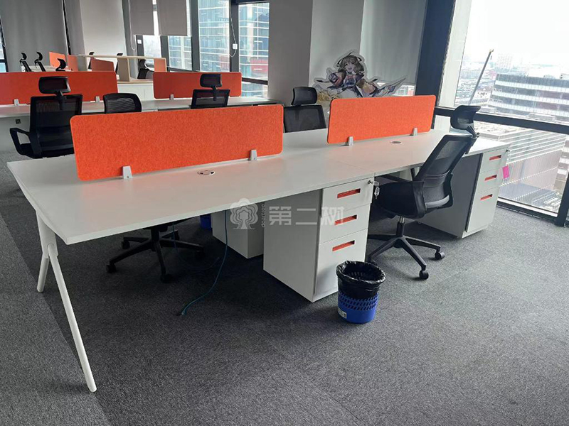 9成新国产品牌二手办公桌屏风工位电脑桌 带桌下固定柜