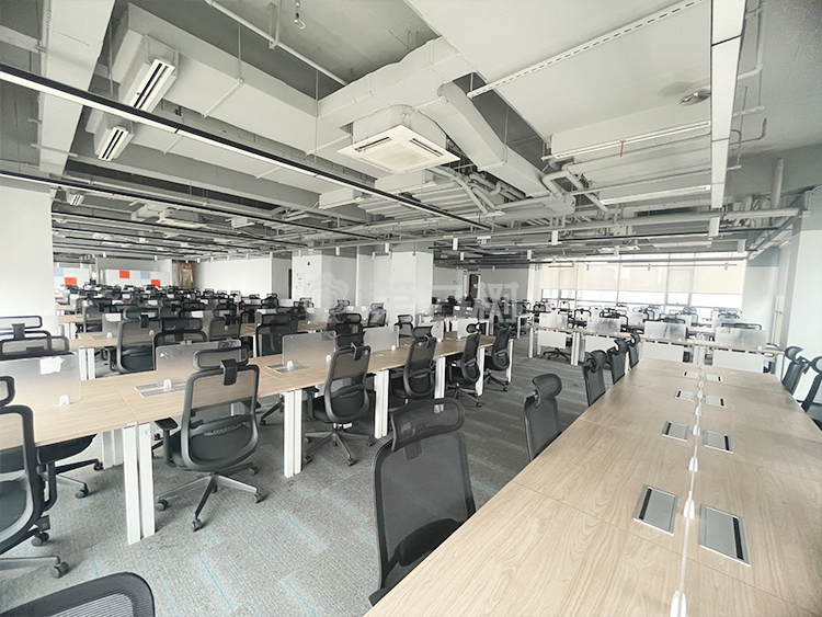 9成新欧林ONLEAD二手办公桌电脑桌 枫木色屏风工位职员桌 1米尺寸