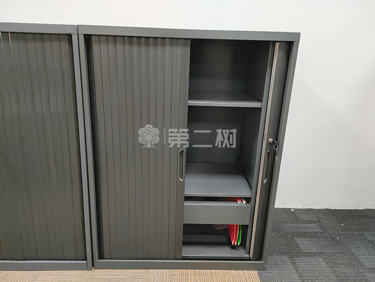 9成新全钢二手文件柜办公柜卷门柜中柜分层储物柜钢制柜