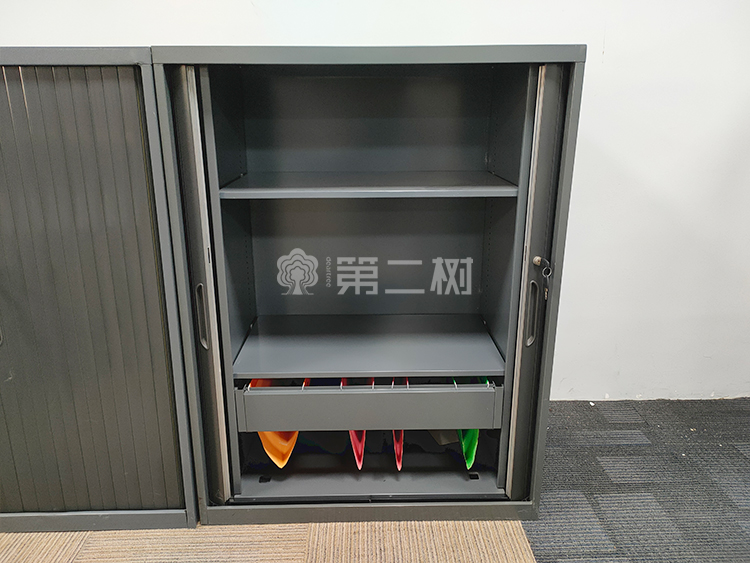 9成新全钢二手文件柜办公柜卷门柜中柜分层储物柜钢制柜