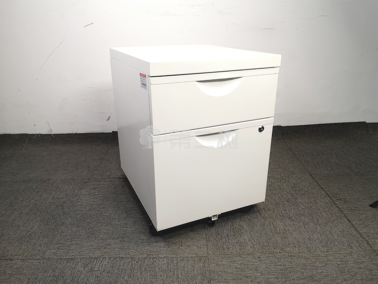 9成新两抽二手活动柜小推柜可移动文件柜桌下钢制铁皮柜子