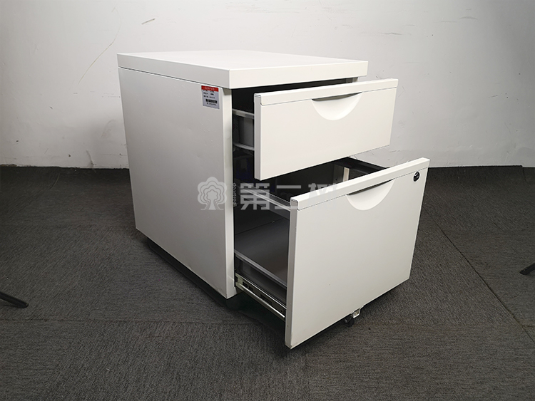 9成新两抽二手活动柜小推柜可移动文件柜桌下钢制铁皮柜子