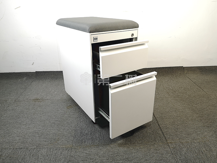 9成新科誉Posh二手活动柜办公柜桌下小推柜钢制柜两抽柜