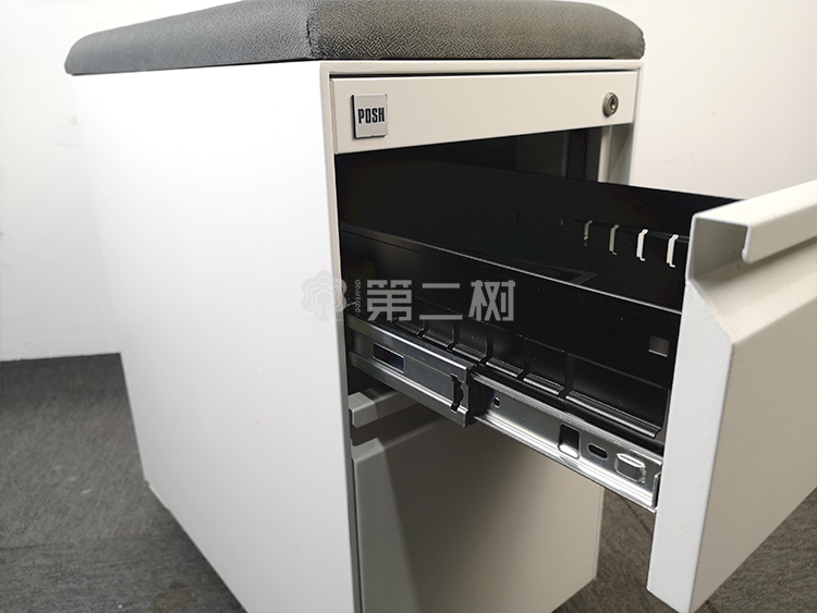 9成新科誉Posh二手活动柜办公柜桌下小推柜钢制柜两抽柜