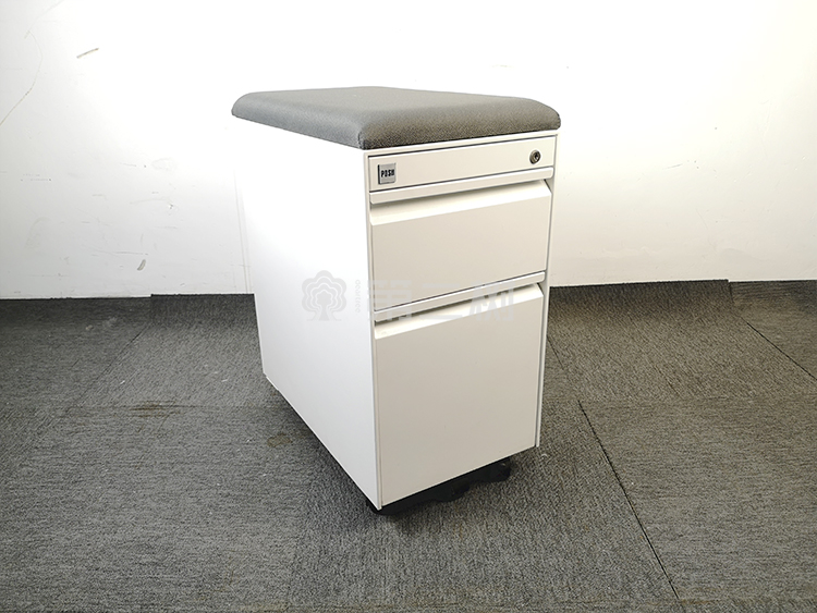9成新科誉Posh二手活动柜办公柜桌下小推柜钢制柜两抽柜