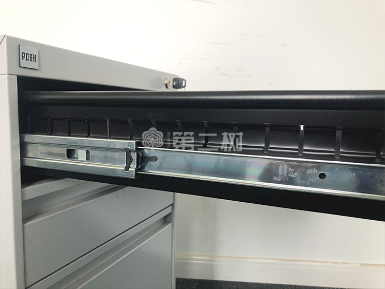 9成新科誉Posh二手钢制活动柜桌下小推柜 三抽储物柜文件柜