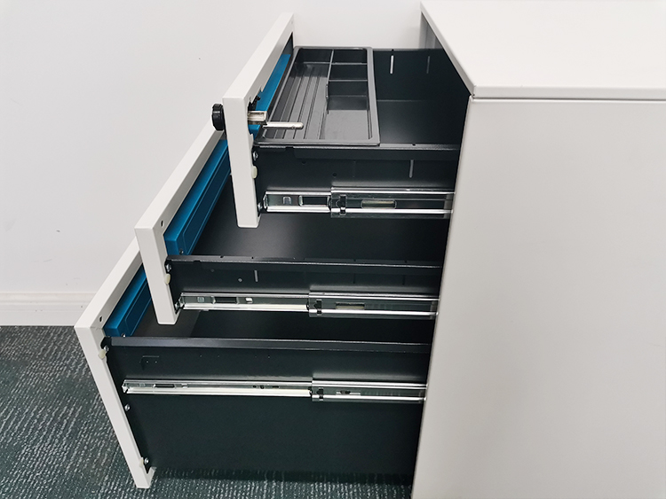 9成新欧林ONLEAD二手钢制柜桌下三抽柜活动柜小推柜文件柜