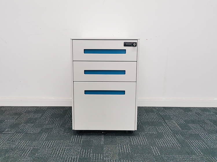 9成新欧林ONLEAD二手钢制柜桌下三抽柜活动柜小推柜文件柜