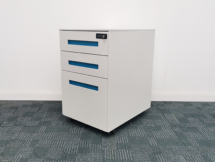 9成新欧林ONLEAD二手钢制柜桌下三抽柜活动柜小推柜文件柜