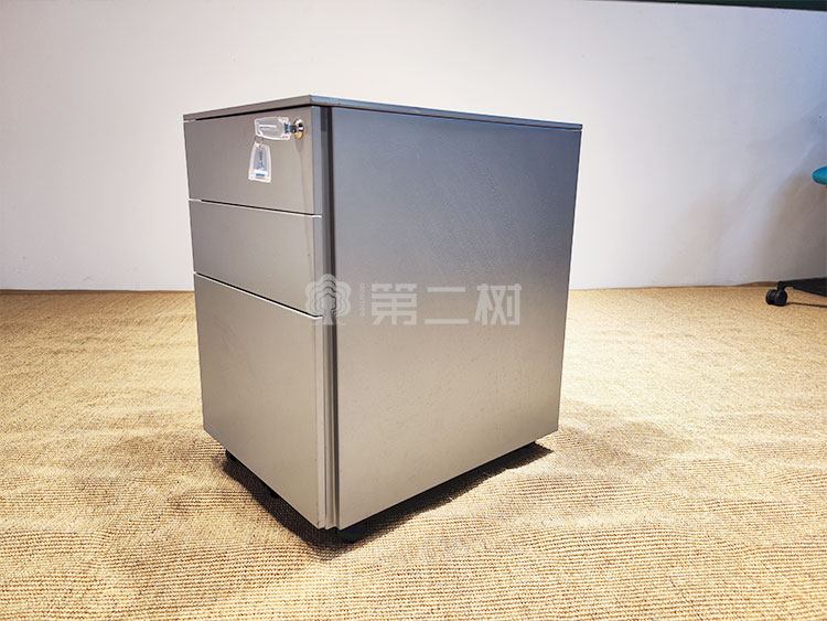 9成新震旦二手钢制柜三抽小推柜活动柜桌下可移动文件柜子