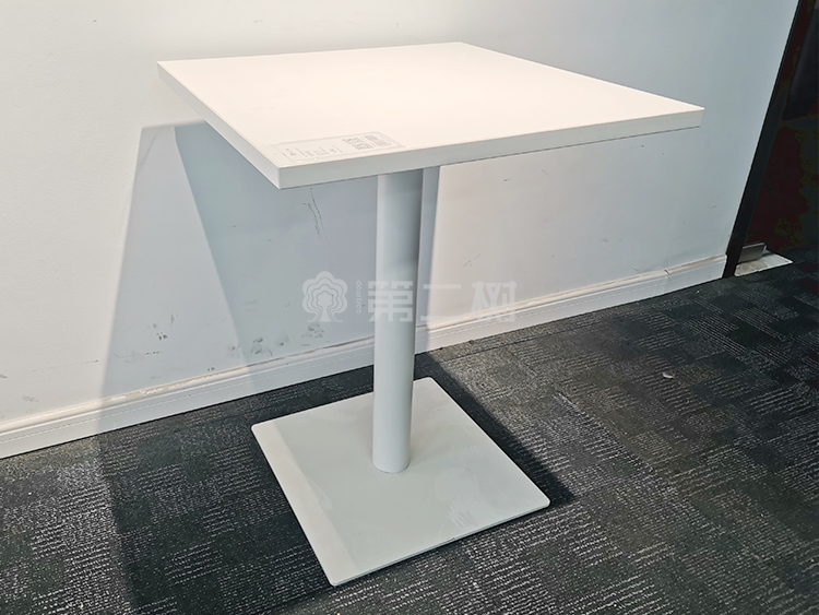 9成新欧林白色二手洽谈桌小方桌办公室会客桌椅接待桌椅