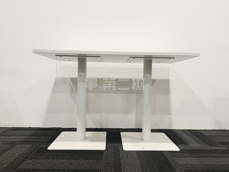 9成新诺伟二手会议桌中小型洽谈桌白色开会长条桌子