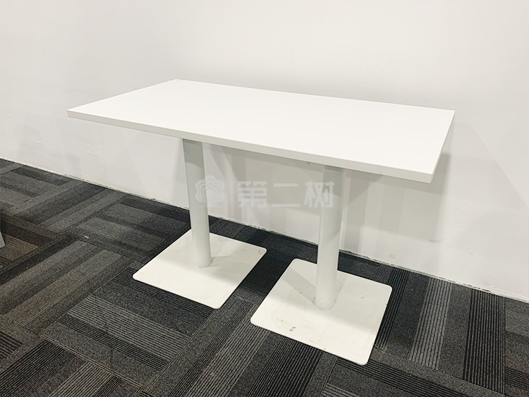 9成新诺伟二手会议桌中小型洽谈桌白色开会长条桌子