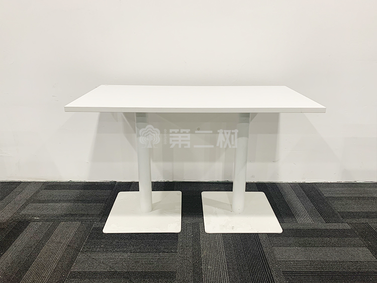 9成新诺伟二手会议桌中小型洽谈桌白色开会长条桌子