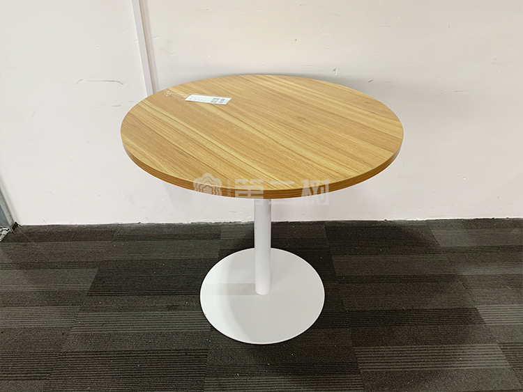 9成新诺梵二手会议桌圆形洽谈桌小型圆桌接待会客桌子