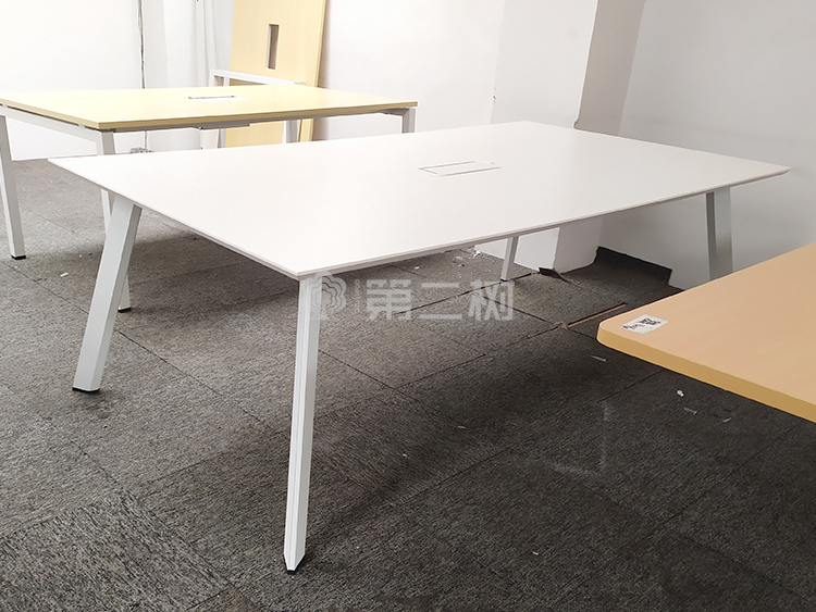 全新会议桌板式洽谈培训桌子 白色简约 2.2米尺寸