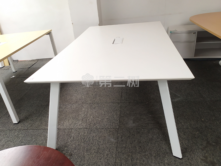 全新会议桌板式洽谈培训桌子 白色简约 2.2米尺寸