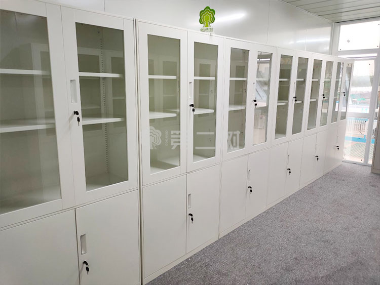 全新白色文件柜高柜钢制储物柜四开门分类储物柜子