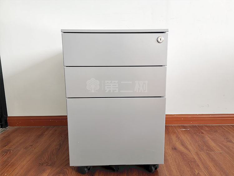 9成新世楷Steelcase二手活动柜钢制柜小推柜三抽桌下储物柜子