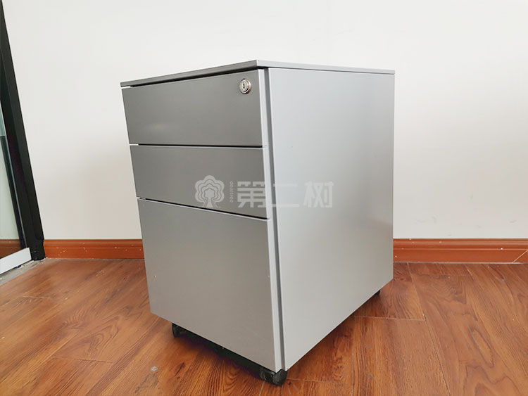 9成新世楷Steelcase二手活动柜钢制柜小推柜三抽桌下储物柜子