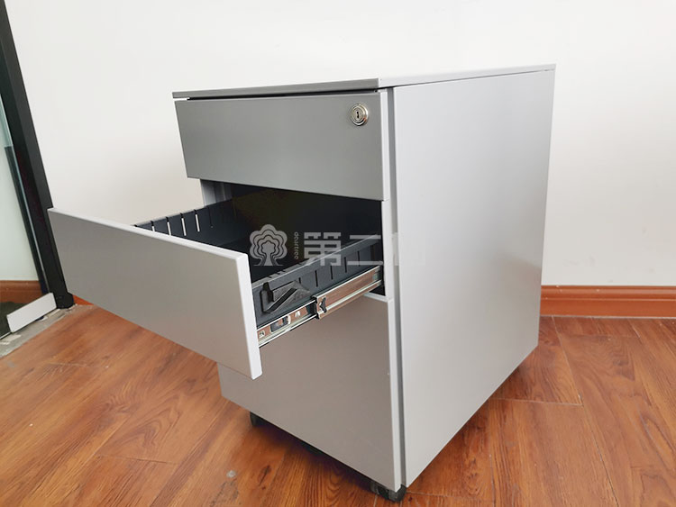 9成新世楷Steelcase二手活动柜钢制柜小推柜三抽桌下储物柜子