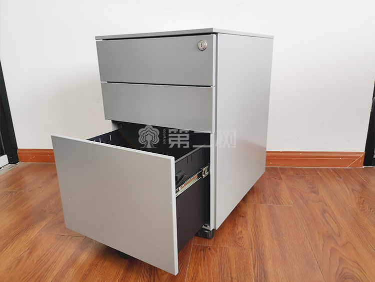 9成新世楷Steelcase二手活动柜钢制柜小推柜三抽桌下储物柜子