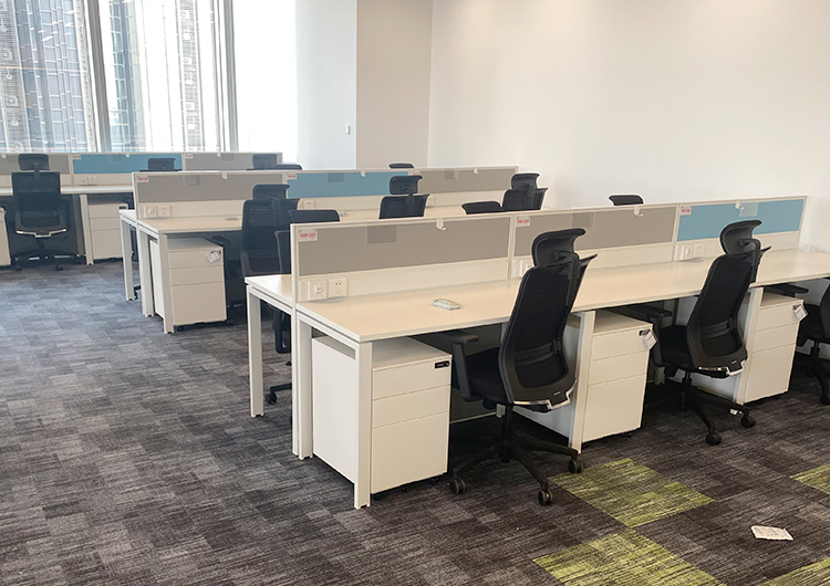 95成新诺伟二手职员屏风工位 开放式办公桌电脑桌员工桌子