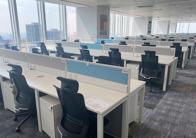 95成新诺伟二手职员屏风工位 开放式办公桌电脑桌员工桌子