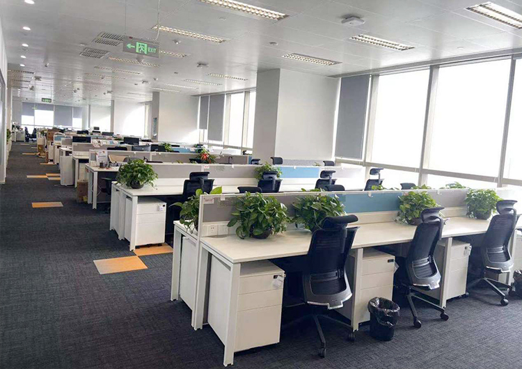 95成新诺伟二手职员屏风工位 开放式办公桌电脑桌员工桌子