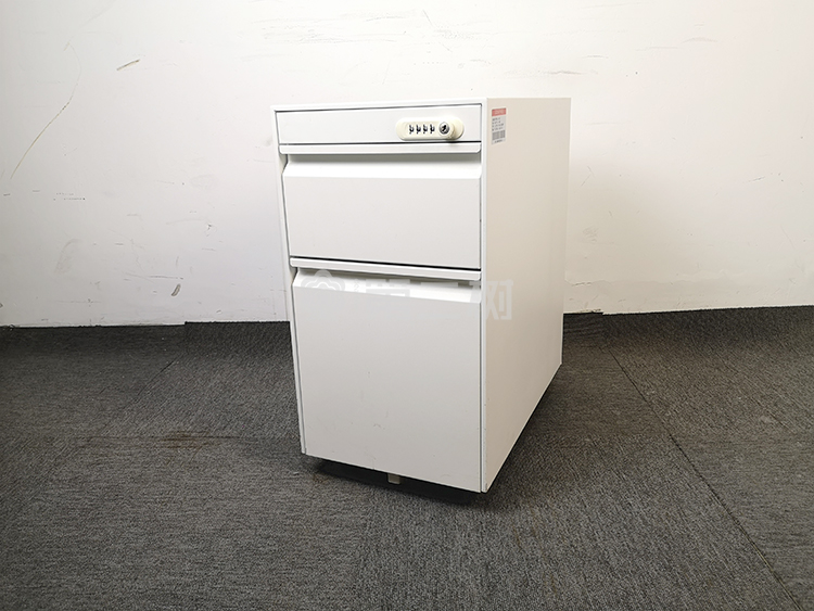 科誉Posh二手钢制柜密码锁两抽柜 桌下活动柜小推柜