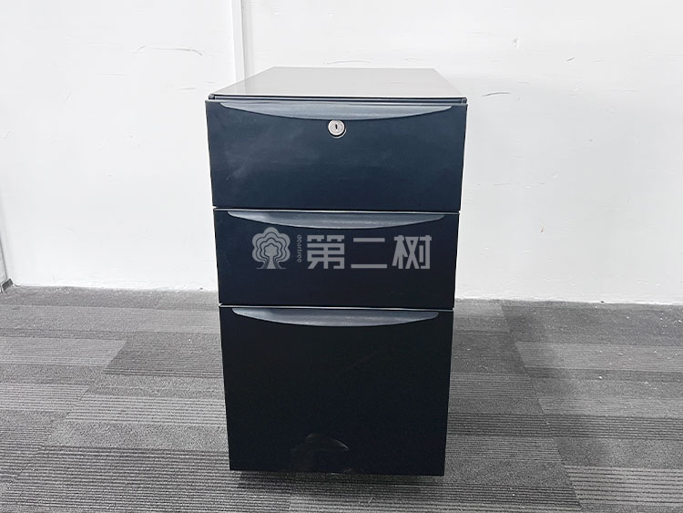 9成新海沃氏二手三抽钢制小推柜桌下活动柜小柜子