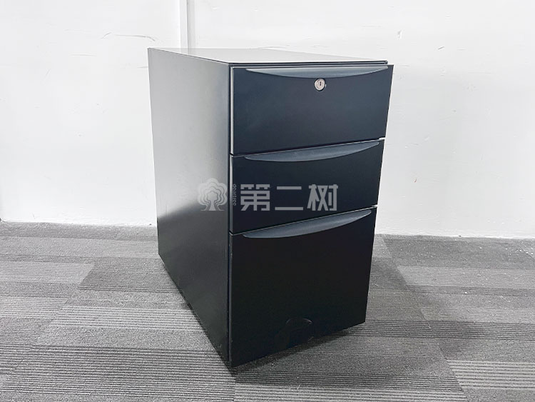 9成新海沃氏二手三抽钢制小推柜桌下活动柜小柜子