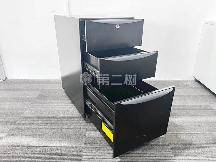 9成新海沃氏二手三抽钢制小推柜桌下活动柜小柜子