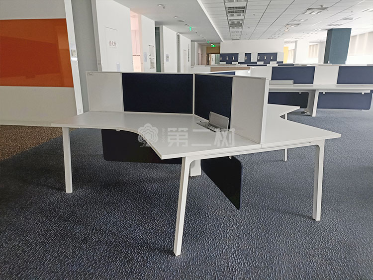 9成新世楷Steelcase 二手办公桌电脑桌异型Y型屏风工位职员桌