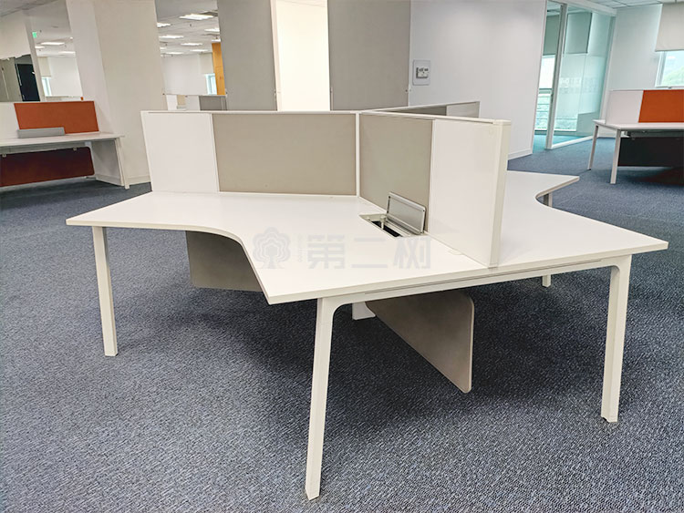 9成新世楷Steelcase 二手办公桌电脑桌异型Y型屏风工位职员桌