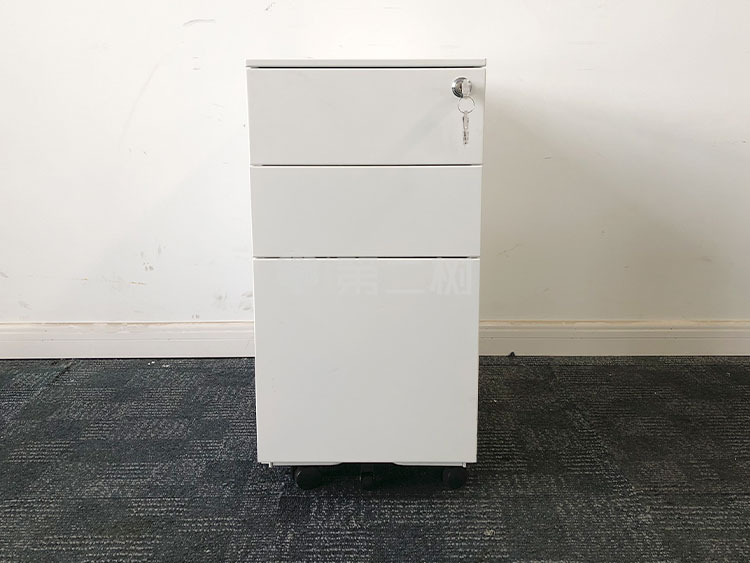 全钢制二手活动柜小推柜桌下三抽柜 储物文件柜子矮柜