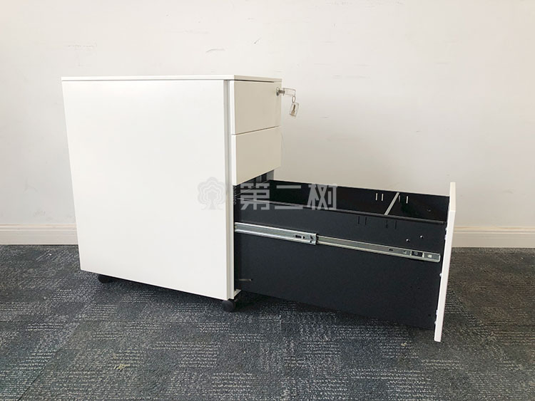 全钢制二手活动柜小推柜桌下三抽柜 储物文件柜子矮柜