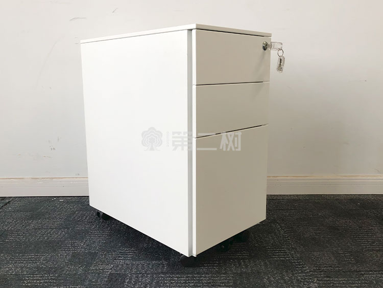 全钢制二手活动柜小推柜桌下三抽柜 储物文件柜子矮柜