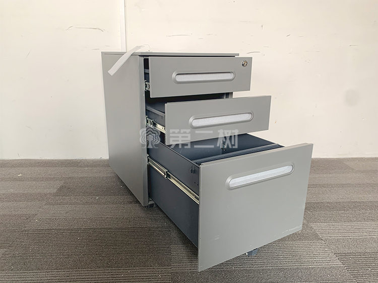 三抽二手活动柜抽屉柜桌下小推柜 钢制密码柜 灵活移动