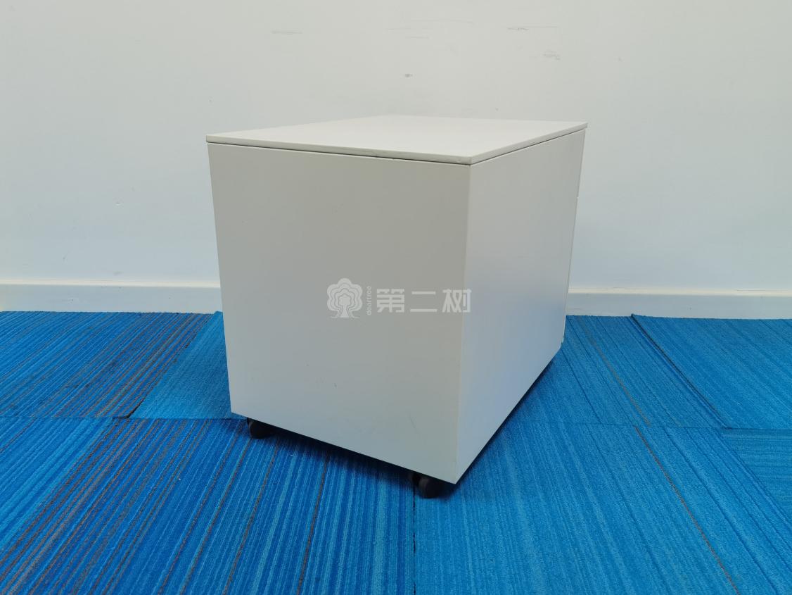 9成新灰色钢制二手活动柜文件柜两抽储物柜桌下柜子