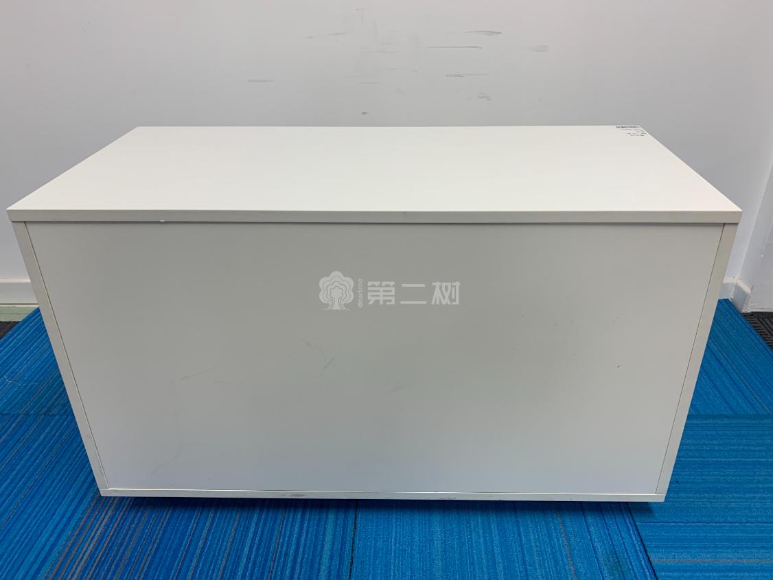 85成新白色二手文件柜办公室矮柜储物柜移动木质办公柜子