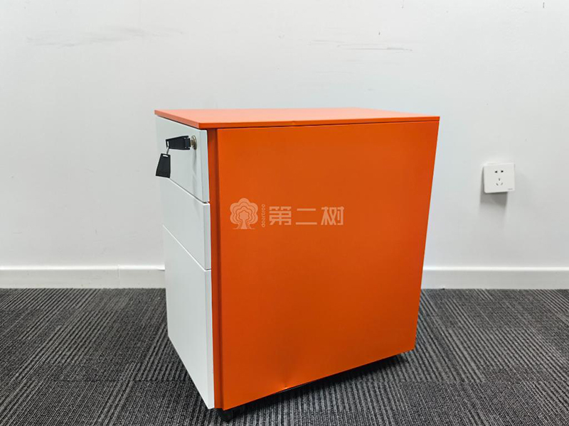 9成新国产品牌二手钢制小推柜文件柜活动柜三抽柜子