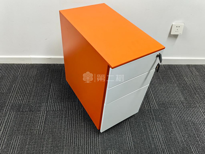 9成新国产品牌二手钢制小推柜文件柜活动柜三抽柜子