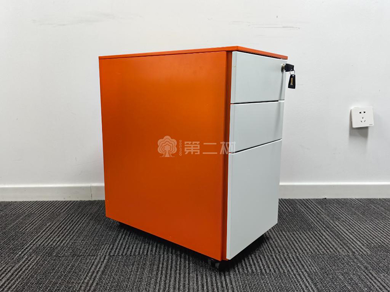 9成新国产品牌二手钢制小推柜文件柜活动柜三抽柜子