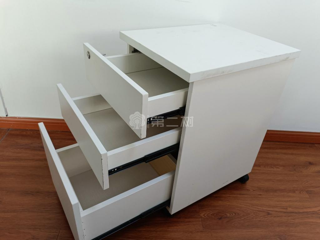 9成新木质二手活动柜小推柜三抽柜子桌下储物柜