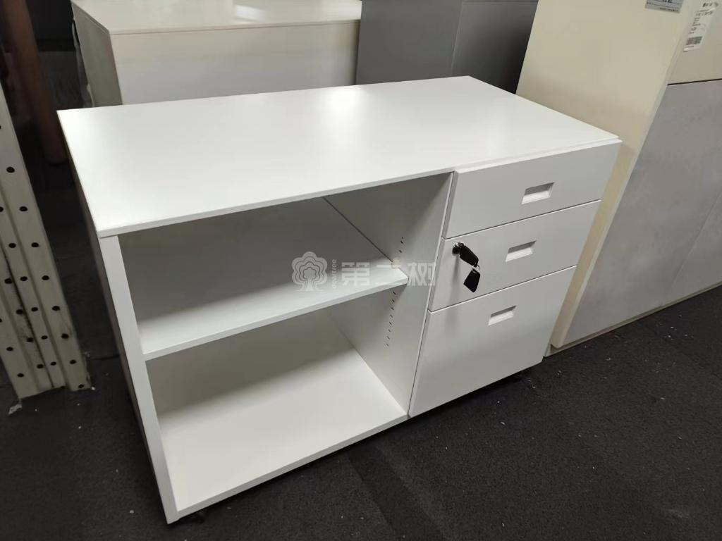 白色二手矮柜文件柜办公柜储物钢制柜子