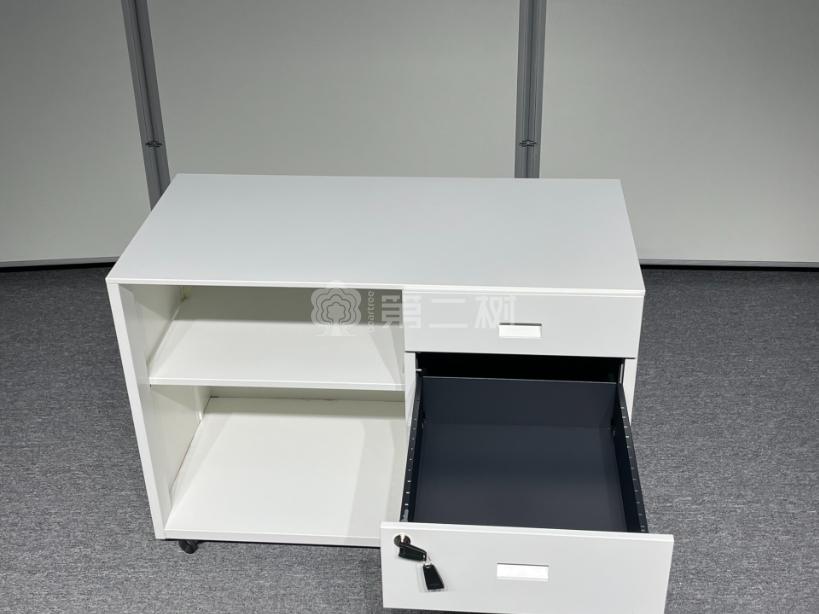 白色二手矮柜文件柜办公柜储物钢制柜子