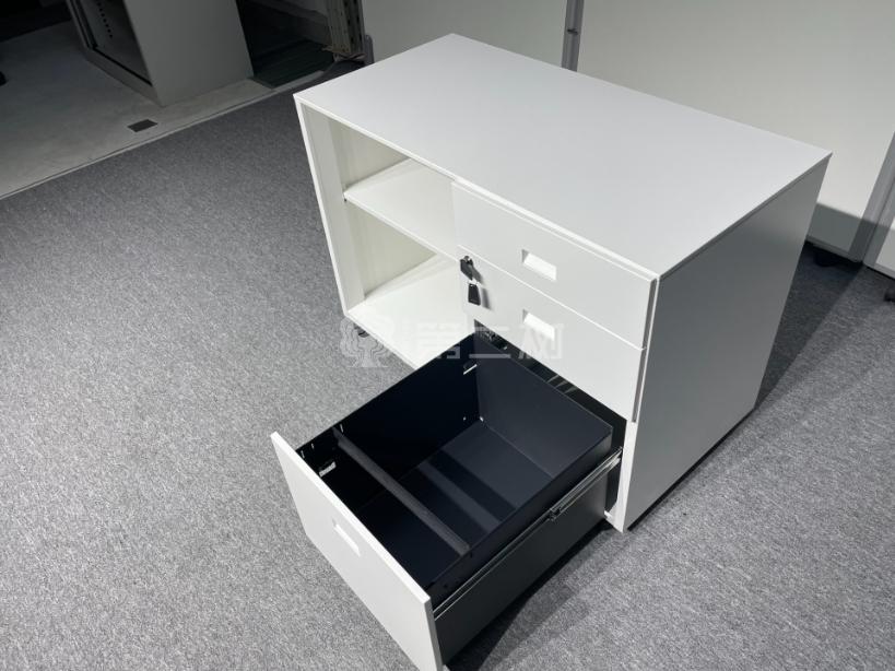 白色二手矮柜文件柜办公柜储物钢制柜子