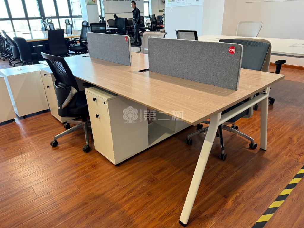 带固定柜二手办公桌电脑桌职员桌员工屏风工位 卡位桌子